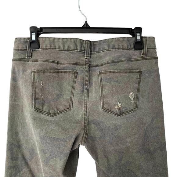 Acne Studios Bliss Merci Camo Stretch Jeans Grean Olive size large 31 - Picture 5 of 6